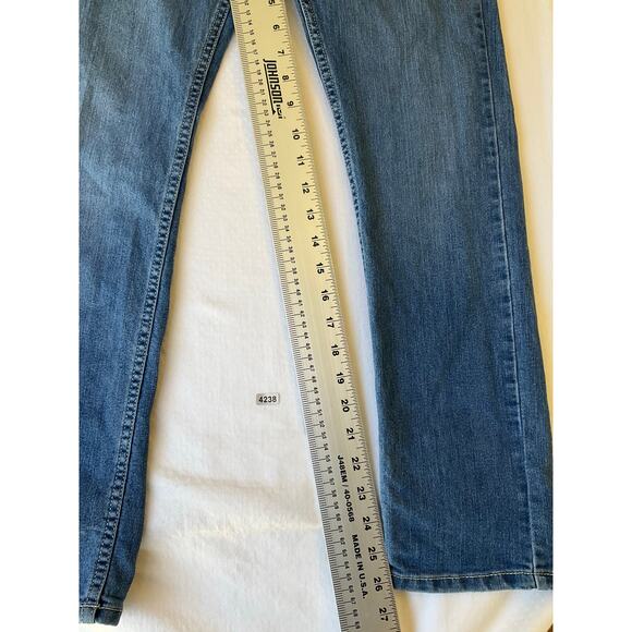 Levi’s Kid Slim Jeans size 14 REG W27 x L29 Blue Mid Rise Stretch Boot Cut - Picture 4 of 11